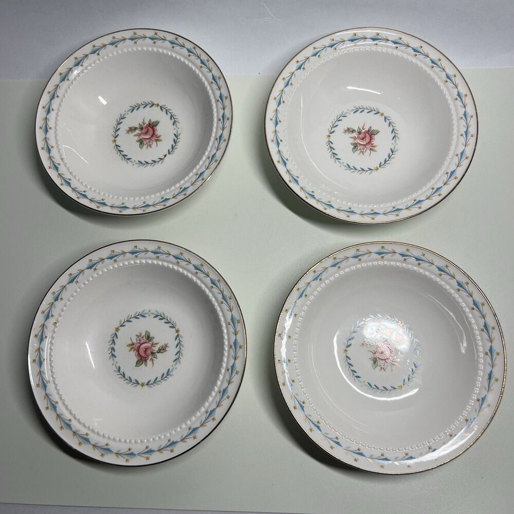Set of 4 Harmony House Mount Vernon Fruit Dessert Bowls 4.75" Hall China Vintage